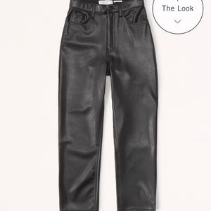 Abercrombie Curve Love Ankle Straight Faux Leather Pants